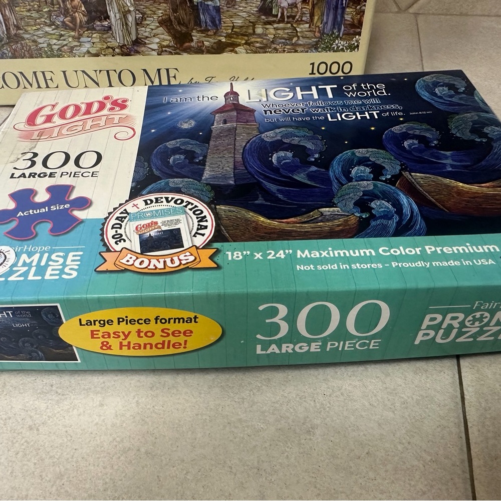 ✝️2 Christian Puzzles - COME UNTO ME & I AM THE LIGHT OF THE WORLD (NEW) - Picture 16 of 16